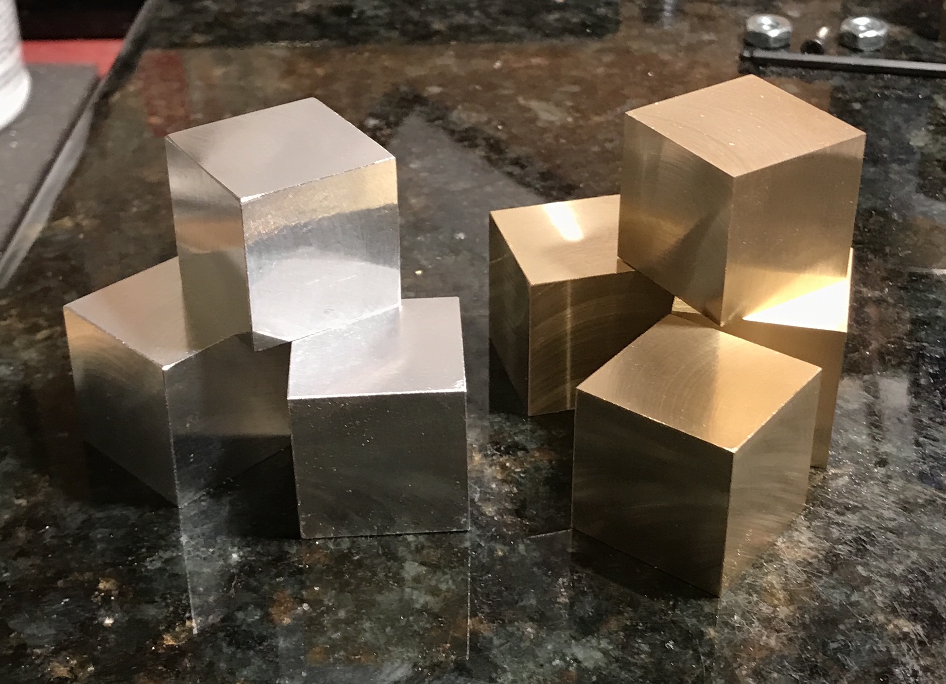 Eight cubes flycut or sanded